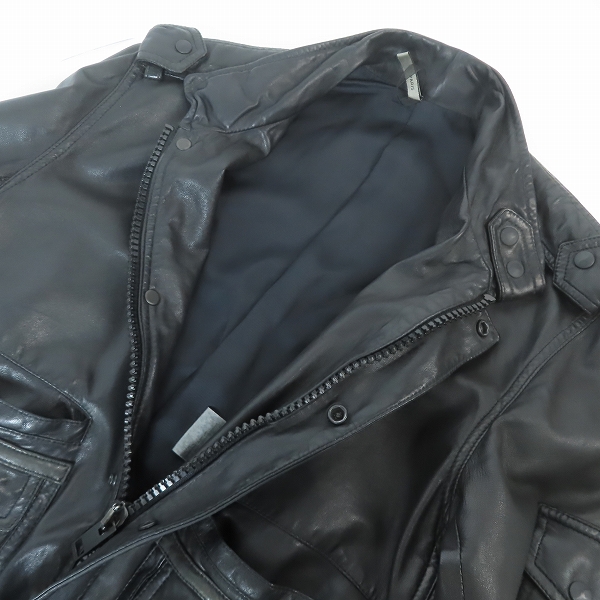 実際に弊社で買取させて頂いた【JPタグ】DIOR HOMME/ディオールオム 05SS エディ期 羊革/シープスキン レザーライダース 5EH5045113/44の画像 6枚目