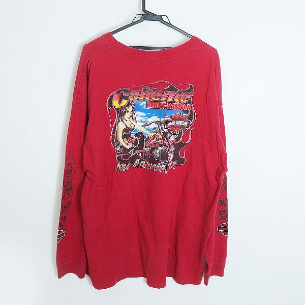 実際に弊社で買取させて頂いたHARLEY DAVIDSON/ハーレーダビッドソン スカルプリント 長袖Tシャツ ロンTの画像 1枚目