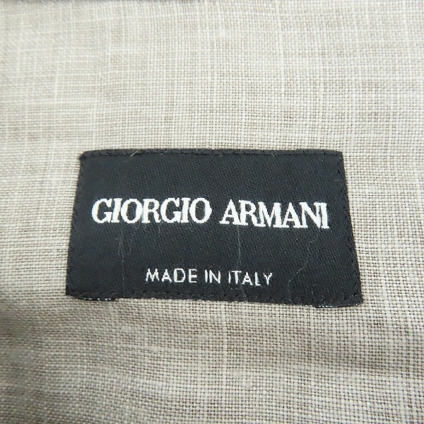 実際に弊社で買取させて頂いたGIORGIO ARMANI/ジョルジオ アルマーニ  オールリネン ジップアップシャツ/39/15.5の画像 2枚目