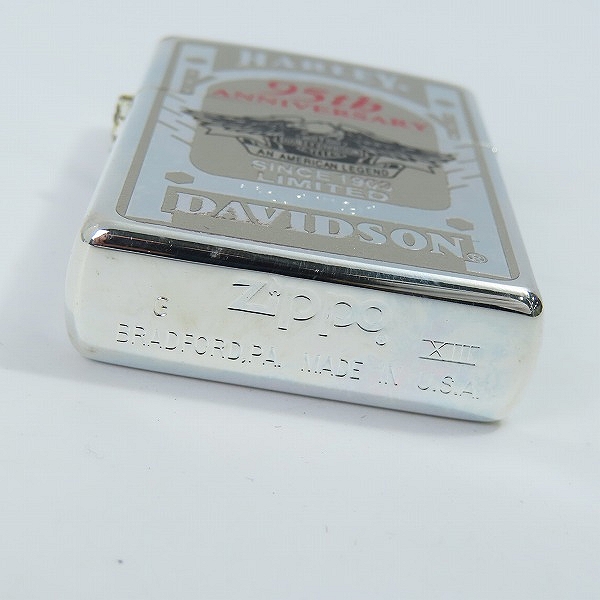 実際に弊社で買取させて頂いたZIPPO/ジッポー HARLEY DAVIDSON/ハーレーダビッドソン 95th Anniversary/95周年シリアル入り 97年製の画像 4枚目