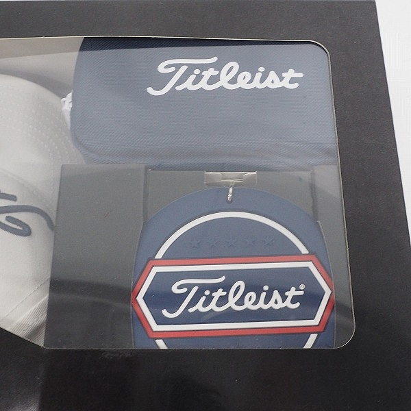 実際に弊社で買取させて頂いた【未開封】Titleist/タイトリスト ゴルフ AJGF75 WTNV キャップ入りギフトボックス ホワイト×ネイビーの画像 4枚目