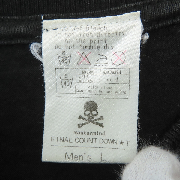 実際に弊社で買取させて頂いたmastermind JAPAN/マスターマインドジャパン FINAL COUNT DOWN/ファイナルカウントダウン Tシャツ/Lの画像 2枚目