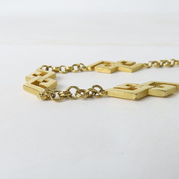 実際に弊社で買取させて頂いたGIVENCHY/ジバンシィ Gロゴリンク チェーンネックレス ゴールドの画像 2枚目