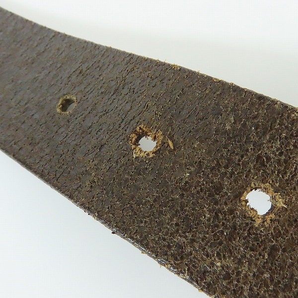 実際に弊社で買取させて頂いたEMPORIO ARMANI/エンポリオアルマーニ ロゴ刻印 レザー ベルト/48の画像 9枚目