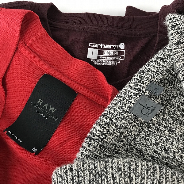 実際に弊社で買取させて頂いた【おまとめ】カルバンクライン/カーハート/ジースターロウ 他 カーディガン/シャツ/ネルシャツ 等
