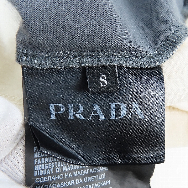 実際に弊社で買取させて頂いたPRADA/プラダ バイカラー 三角パッチ ポケットTシャツ UJN203 S151 1IG7/S の画像 3枚目