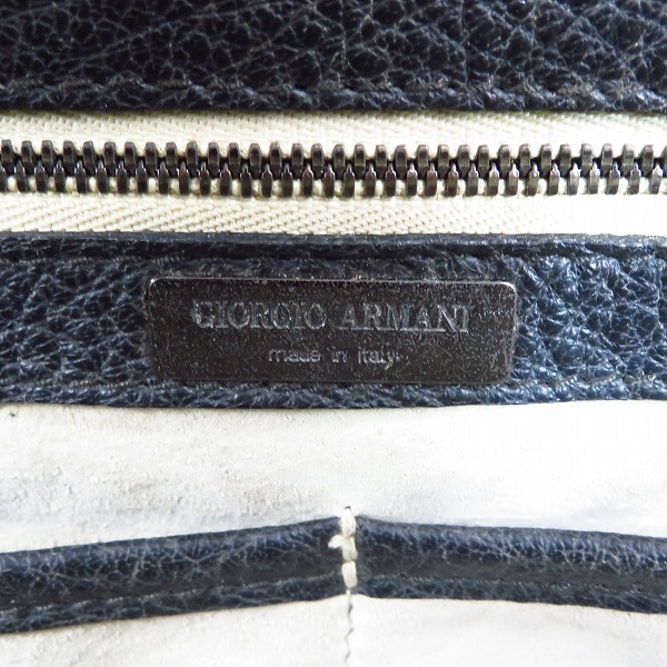 実際に弊社で買取させて頂いたGIORGIO ARMANI/ジョルジオアルマーニ レザーハンドバッグの画像 4枚目