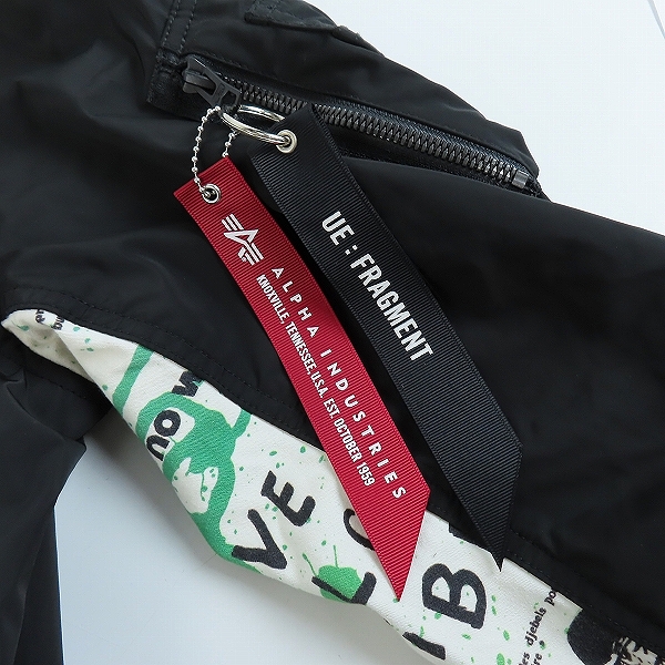 実際に弊社で買取させて頂いたuniform experiment/ユニフォームエクスペリメント ASGER JORN ALPHA MA-1 JACKET/フライトジャケット UE-210000/3の画像 6枚目