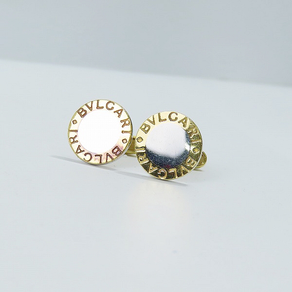 実際に弊社で買取させて頂いたBVLGARI/ブルガリ AU750/K18×STEEL カフスボタンの画像 1枚目