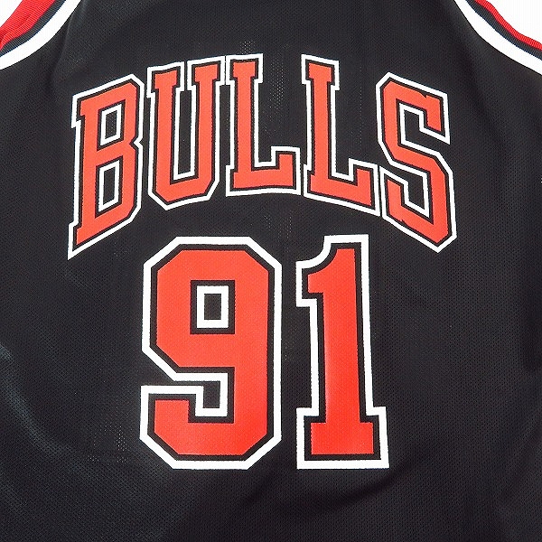 実際に弊社で買取させて頂いたCampion/チャンピオン NBA BULLS ブルズ #91 RODMAN/ロッドマン ゲームシャツ ユニフォーム 40の画像 5枚目