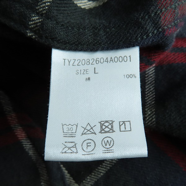 実際に弊社で買取させて頂いたCIAOPANIC TYPY/チャオパニックティピー　チェック柄　長袖シャツ/Lの画像 3枚目