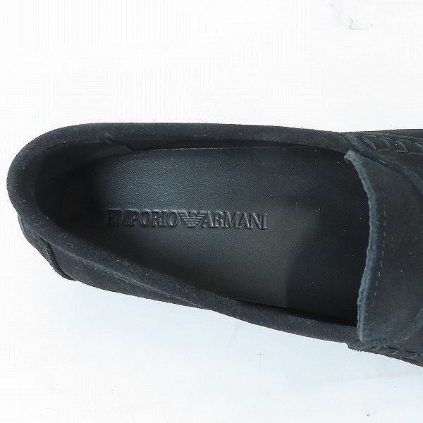 実際に弊社で買取させて頂いたEMPORIO ARMANI/エンポリオアルマーニ スエード ロゴ ドライビングシューズ X4B124/27の画像 4枚目