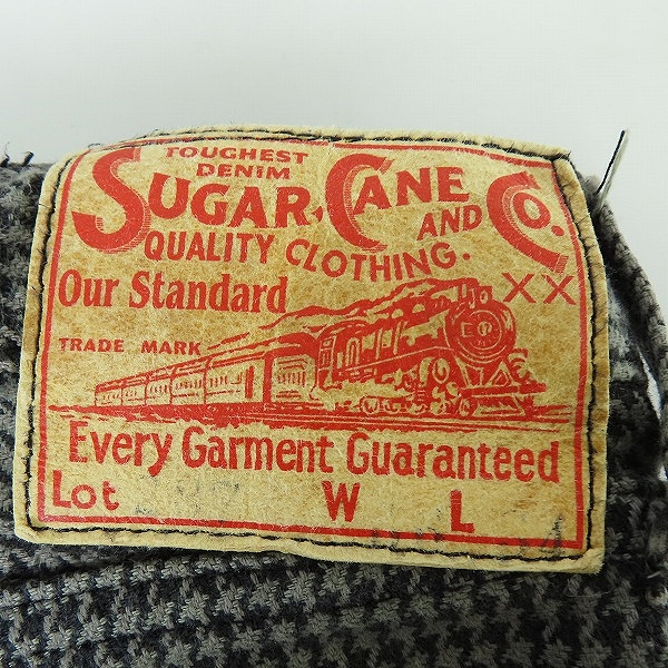 実際に弊社で買取させて頂いたSUGAR CANE/シュガーケーン 千鳥格子柄パンツ/W36 L34の画像 2枚目
