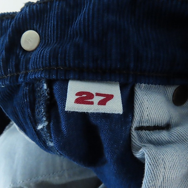 実際に弊社で買取させて頂いたblue blue/ブルーブルー コーデュロイパンツ 27の画像 2枚目