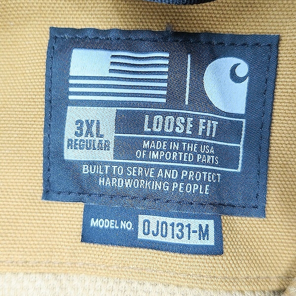 実際に弊社で買取させて頂いたCarhartt/カーハート ジップアップ アクティブジャケット 0J0131-M/3XLの画像 2枚目