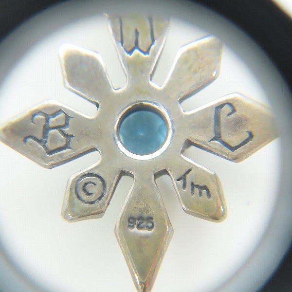 実際に弊社で買取させて頂いたBILL WALL LEATHER/BWL/ビルウォールレザー ミッドスターチャーム ペンダント w/ストーンの画像 4枚目