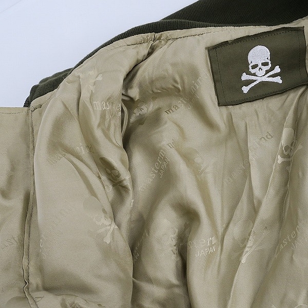 実際に弊社で買取させて頂いたmastermind JAPAN/マスターマインドジャパン スカル刺繍/袖ライン/裏地総柄 ミリタリージャケットの画像 6枚目