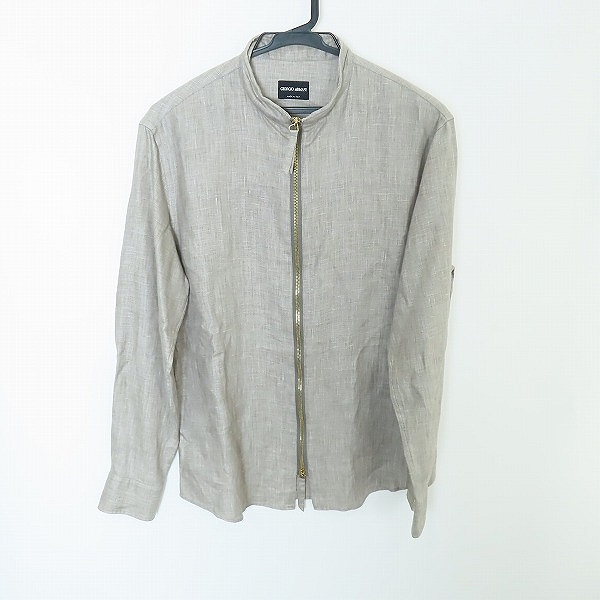 実際に弊社で買取させて頂いたGIORGIO ARMANI/ジョルジオ アルマーニ  オールリネン ジップアップシャツ/39/15.5