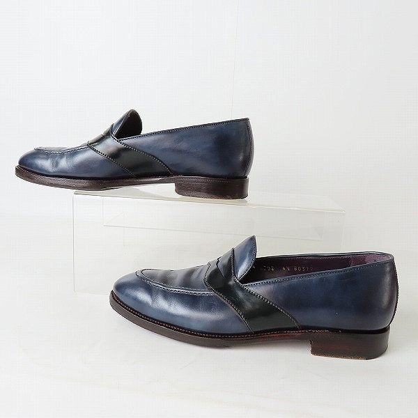 実際に弊社で買取させて頂いたCARMINA/カルミナ カーフレザーコインローファー ビジネスシューズ 80372 シューツリー付き/6.5の画像 3枚目