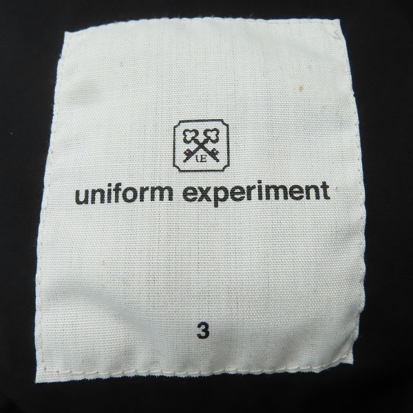 実際に弊社で買取させて頂いたUNIFORM experiment/ユニフォームエクスペリメント 19AW/DOWN Shirt BLOUSON/ダウンシャツブルゾン UE-192010/3の画像 2枚目