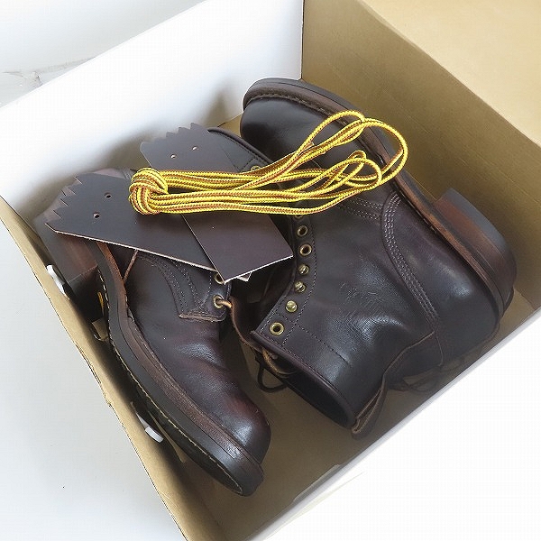 実際に弊社で買取させて頂いたWHITES BOOTS/ホワイツブーツ レース アップブーツ ダークブラウン 8.5Dの画像 8枚目