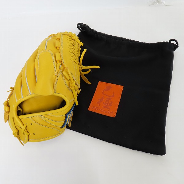 実際に弊社で買取させて頂いたHI-GOLD/ハイゴールド 己極シリーズ 軟式/右投げ 投手用 グローブ/グラブ OKG-821SPの画像 9枚目