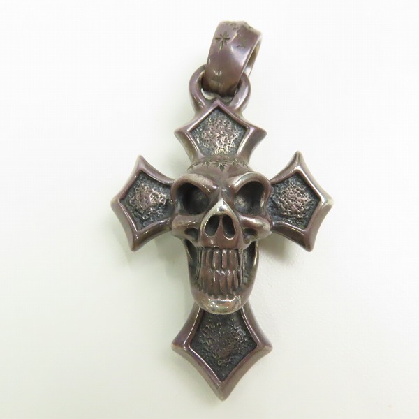 実際に弊社で買取させて頂いた【ギャラ付/カスタム】BWL/ビルウォールレザー C CROSS LARGE/Cクロス ラージ w グッドラックスカル ペンダントトップの画像 1枚目