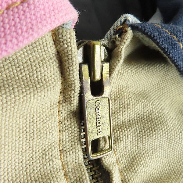 実際に弊社で買取させて頂いたcarhartt/カーハート ダックジャケット リメイク 再構築 パッチワーク マルチカラーの画像 4枚目