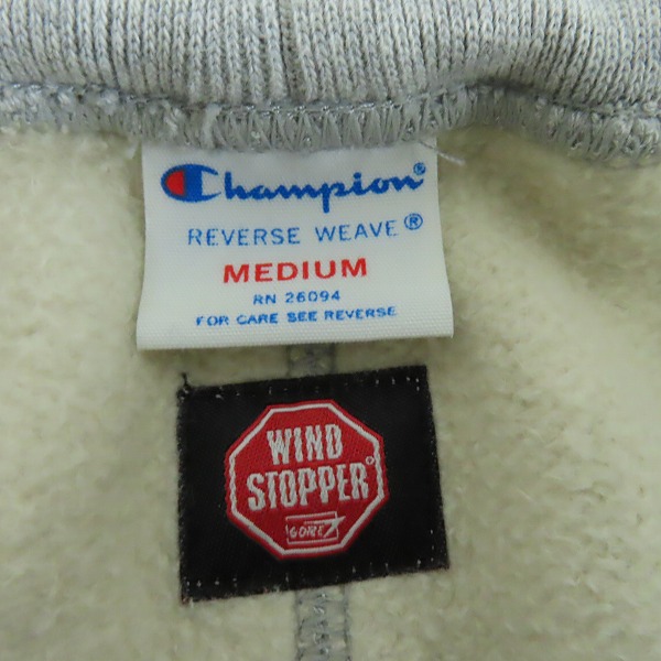 実際に弊社で買取させて頂いたChampion/チャンピオン WIND STOPPER スウェットパンツ グレー C8-G207/Mの画像 3枚目