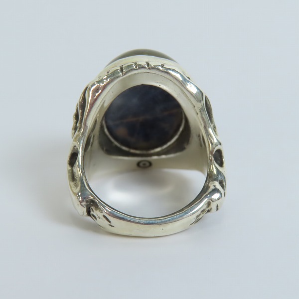 実際に弊社で買取させて頂いた【ギャラ付】ALEX STREETER/アレックスストリーター SPストーン ソーダライト エンジェルハート リング w/サークルスター/17号の画像 4枚目