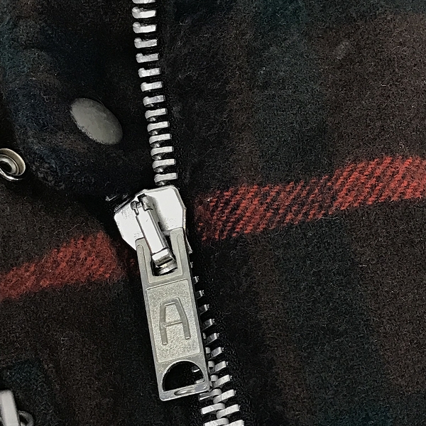 実際に弊社で買取させて頂いたジュンヤワタナベマンコムデギャルソン×ルイスレザー ウールダブルライダースジャケットWK-J009/AD2003/Lの画像 6枚目