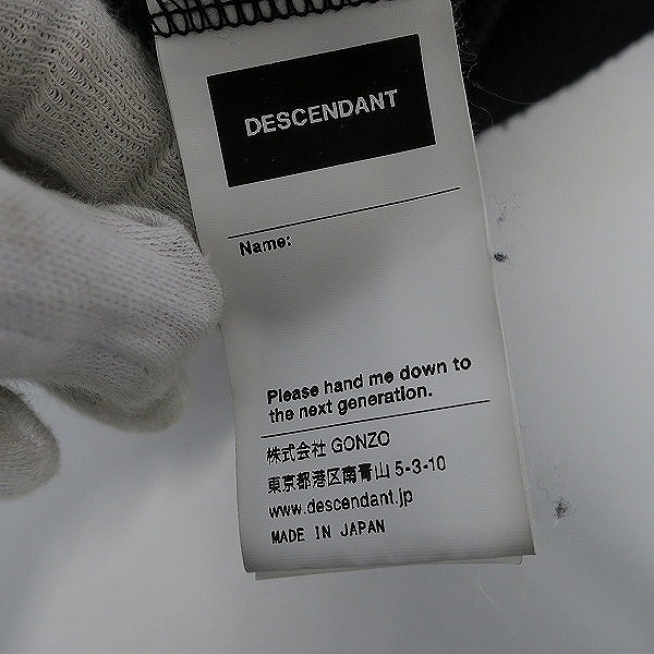 実際に弊社で買取させて頂いたDESCENDANT/ディセンダント プルオーバー スウェットトレーナー/1の画像 3枚目