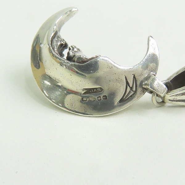 実際に弊社で買取させて頂いたCRAZY PIG/クレイジーピッグ SKULL IN THE MOON PENDANT/スカルインザムーンペンダント　の画像 5枚目