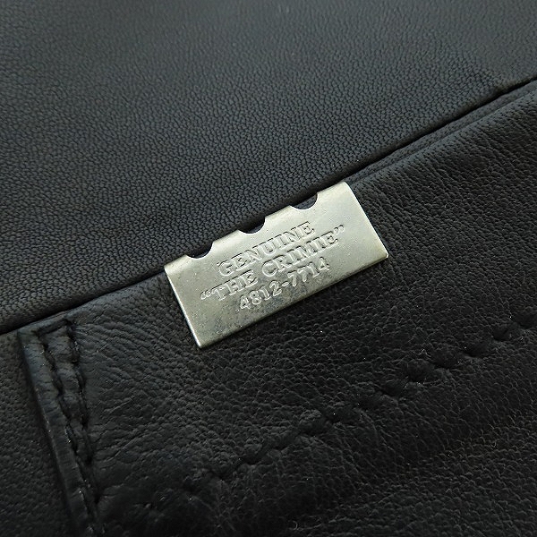 実際に弊社で買取させて頂いた【難有り】CRIMIE/クライミー LEATHER HENRLY NECK SHIRT ラムレザー ヘンリーネックシャツ CR1-02A1-SS31 /XLの画像 5枚目