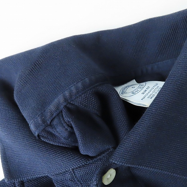 実際に弊社で買取させて頂いたBROOKS BROTHERS/ブルックスブラザーズ ロゴ刺繍 半袖ポロシャツ ダークネイビー系/Sの画像 5枚目