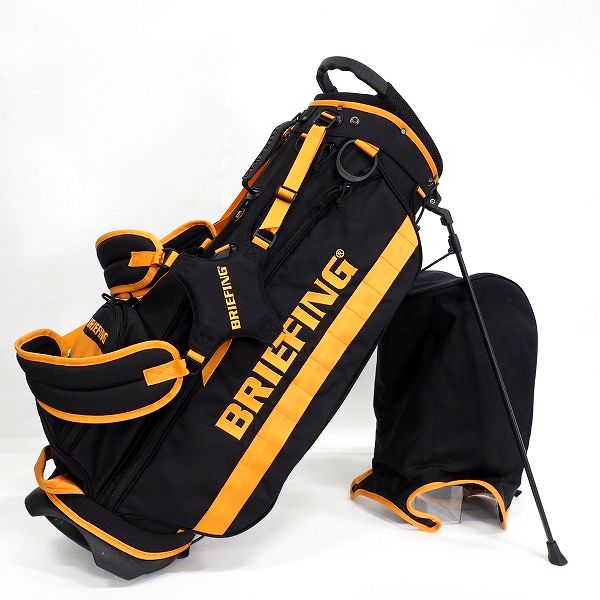 実際に弊社で買取させて頂いたBRIEFING/ブリーフィング CR-4 #02 BRG221D38 5分割スタンド式キャディバッグ ブラックｘオレンジ