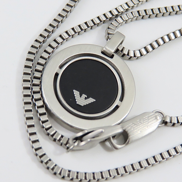 実際に弊社で買取させて頂いたEMPORIO ARMANI/エンポリオアルマーニ ラウンドロゴ チェーンネックレス