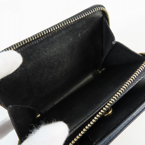 実際に弊社で買取させて頂いたSAINT LAURENT PARIS/サンローラン YSLロゴ 二つ折り財布/ウォレットの画像 4枚目