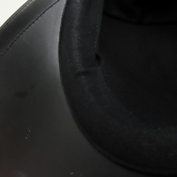 実際に弊社で買取させて頂いたBURBERRY/バーバリー レザーキャップ ブラック 8020234の画像 7枚目