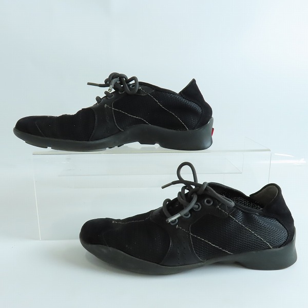 実際に弊社で買取させて頂いた【観賞用】PRADA/プラダ レザー切り替え スニーカー シューズ/35.5の画像 3枚目