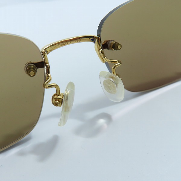 実際に弊社で買取させて頂いたdunhill/ダンヒル T-CELLULOID/TITAN F-K18 ゴールド ツーポイント メガネフレーム の画像 4枚目