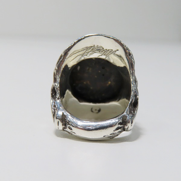 実際に弊社で買取させて頂いたALEXSTREETER/アレックスストリーター 10周年ツアー限定 エンジェルハートリング ブラックオニキスギャラクシー 13.5号の画像 3枚目