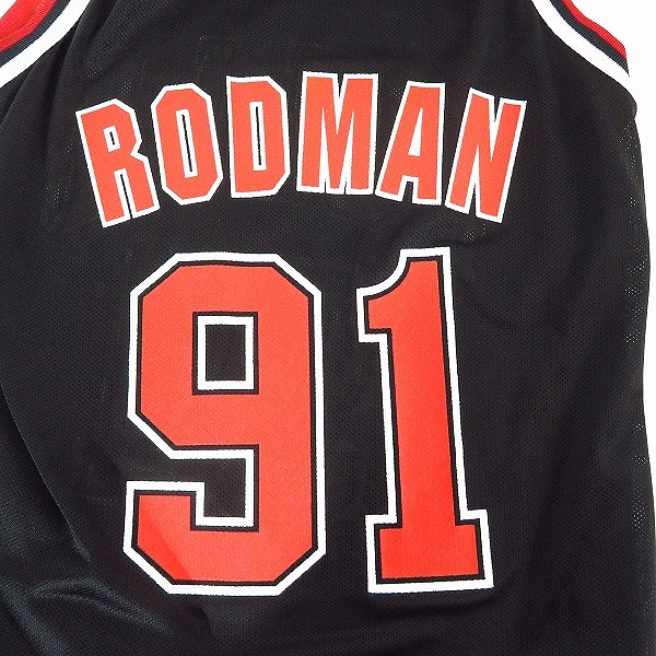 実際に弊社で買取させて頂いたCampion/チャンピオン NBA BULLS ブルズ #91 RODMAN/ロッドマン ゲームシャツ ユニフォーム 40の画像 6枚目