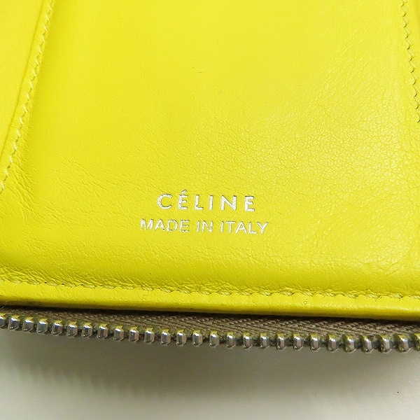 実際に弊社で買取させて頂いたCELINE/セリーヌ ミディアム ラウンドファスナー 二つ折り財布 104393の画像 4枚目