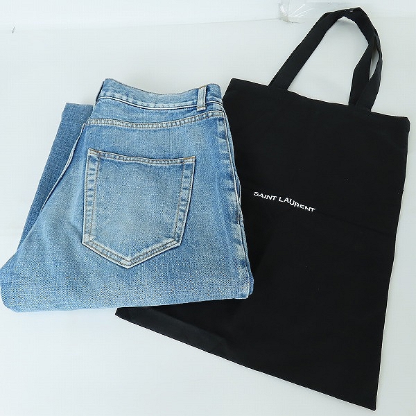 実際に弊社で買取させて頂いた【JPタグ】SAINT LAURENT/サンローラン 70年代サージブルージーンズ ハイウエストワイドレッグ 706567 Y11MA 4126/27の画像 9枚目