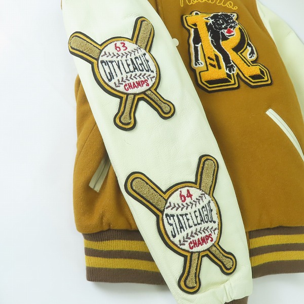 実際に弊社で買取させて頂いたChampion/チャンピオン 袖レザー ワッペン付き スタジャン C3-U620/Mの画像 5枚目