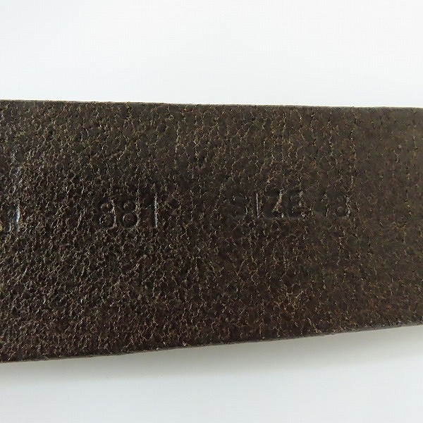 実際に弊社で買取させて頂いたEMPORIO ARMANI/エンポリオアルマーニ ロゴ刻印 レザー ベルト/48の画像 6枚目