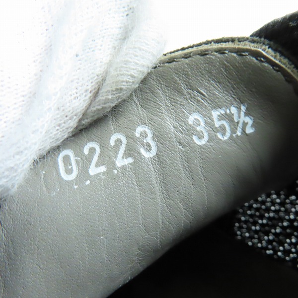 実際に弊社で買取させて頂いた【観賞用】PRADA/プラダ レザー切り替え スニーカー シューズ/35.5の画像 5枚目