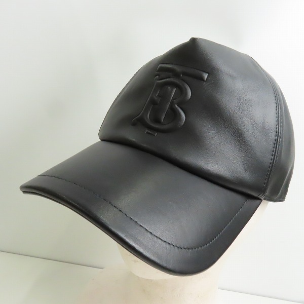 実際に弊社で買取させて頂いたBURBERRY/バーバリー レザーキャップ ブラック 8020234