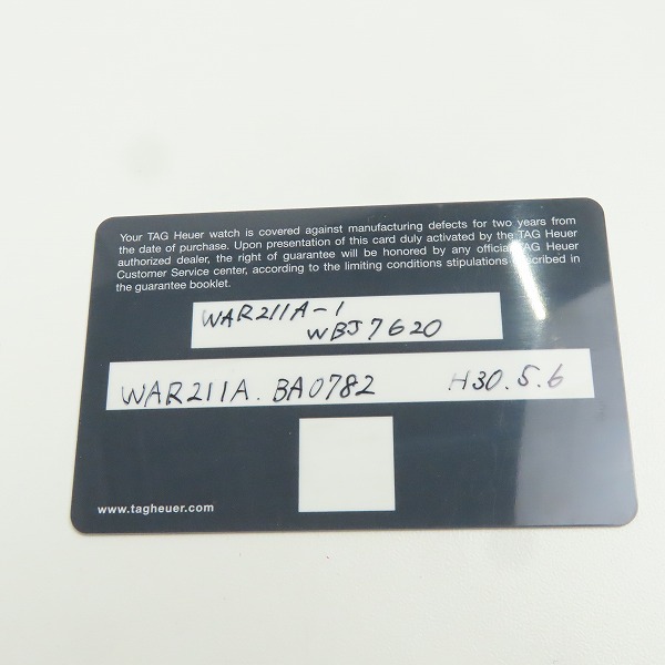 実際に弊社で買取させて頂いたTAG Heuer/タグホイヤー CARRERA カレラ キャリバー5 デイト 自動巻き WAR211A-1 の画像 7枚目